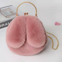 Rabbit Ear Makeup Bag with Chain - Stylish Crossbody Sling Bag