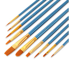 10Pcs Art Brushes Set Painting Watercolor Brushes School Stationery Painting Sup