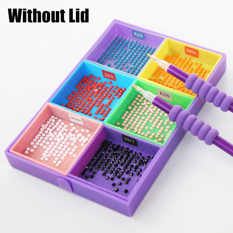 DIY Diamond Painting Tray Set Beads Storage Box Accessories Tools Plate