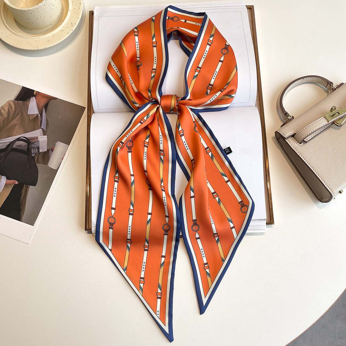 Skinny Scarf Twilly Scarf Long Neck Tie Women Hair Ribbon