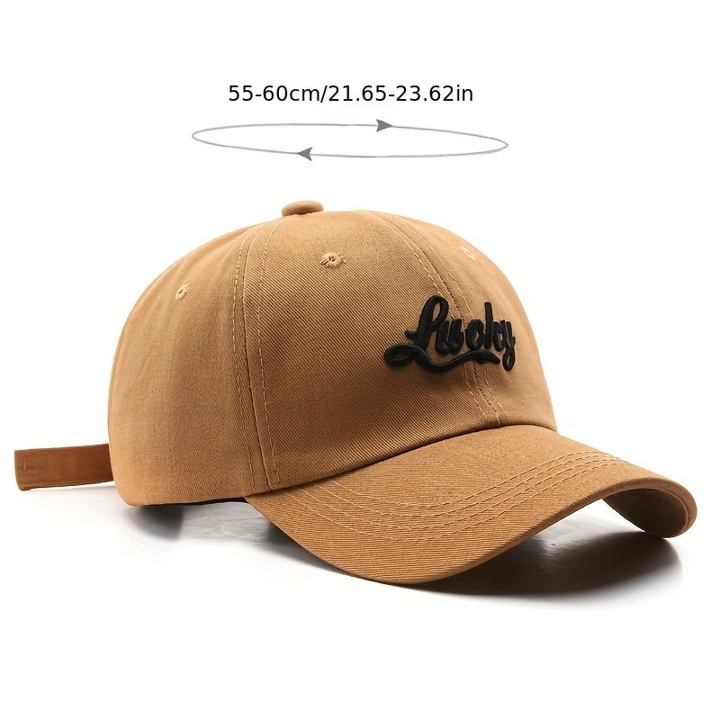 Lucky Embroidery Casual Baseball Cap Dad Hat Unisex Sun Hats For Women Men