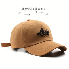 Lucky Embroidery Casual Baseball Cap Dad Hat Unisex Sun Hats For Women Men