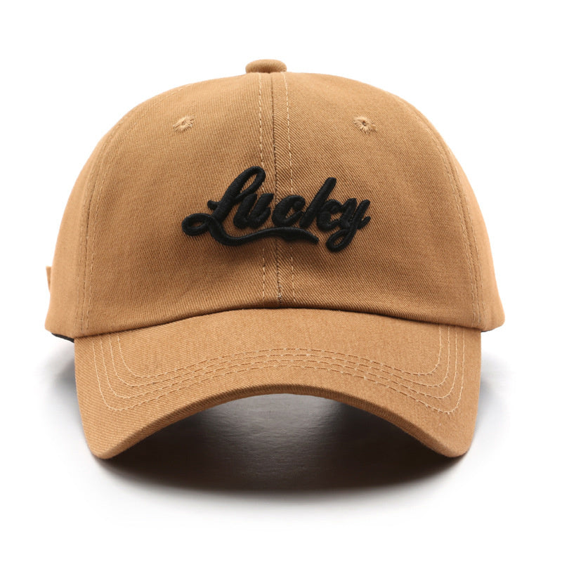 Lucky Embroidery Casual Baseball Cap Dad Hat Unisex Sun Hats For Women Men
