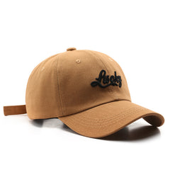 Lucky Embroidery Casual Baseball Cap Dad Hat Unisex Sun Hats For Women Men