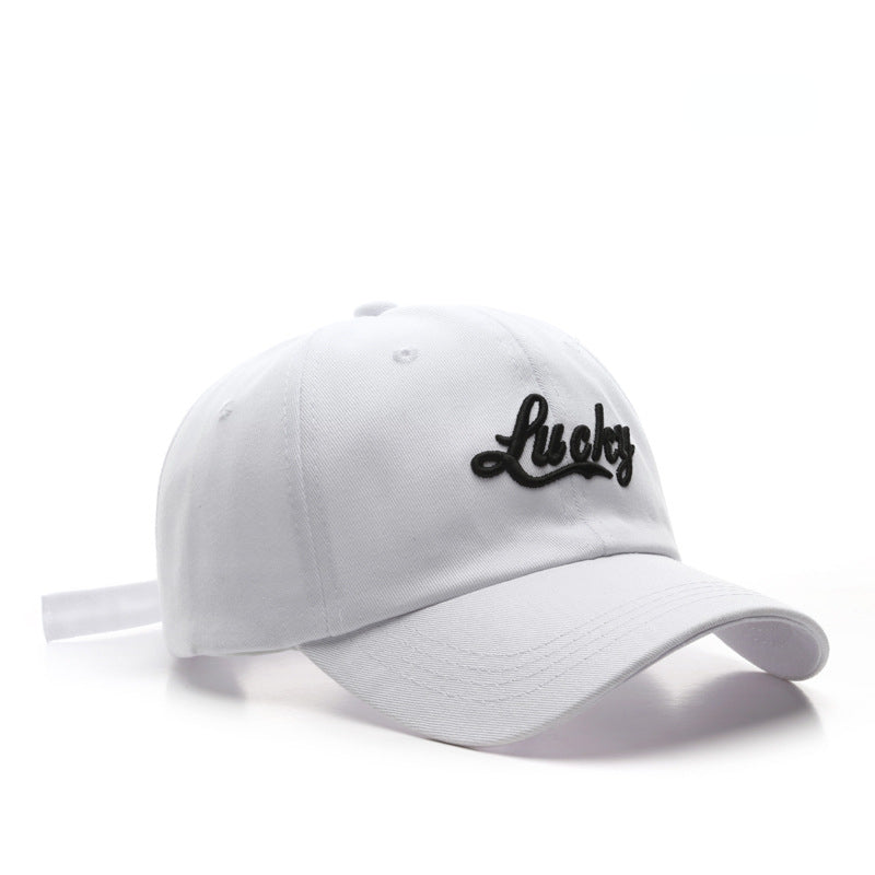 Lucky Embroidery Casual Baseball Cap Dad Hat Unisex Sun Hats For Women Men