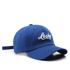 Lucky Embroidery Casual Baseball Cap Dad Hat Unisex Sun Hats For Women Men