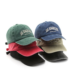 Embroidered Soft Top Baseball Cap Retro Snapback Hat