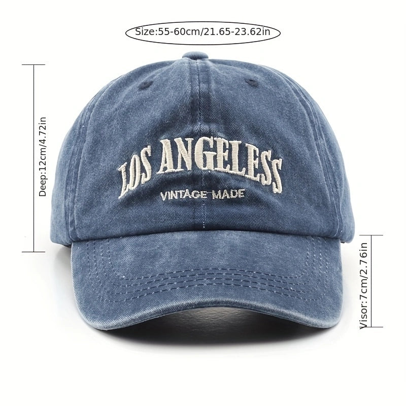Embroidered Soft Top Baseball Cap Retro Snapback Hat