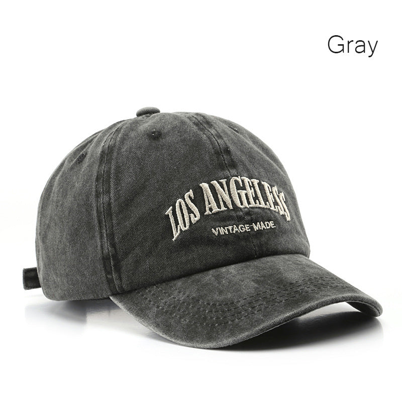 Embroidered Soft Top Baseball Cap Retro Snapback Hat