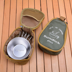 Durable Outdoor Cutlery Storage Bag for Camping and BBQ