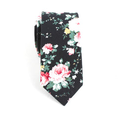 Men's Wedding Cotton Floral Necktie Groomsman Tie Gravatas