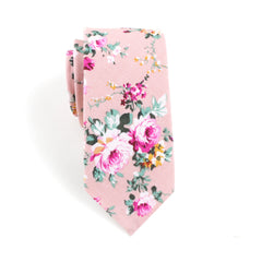 Men's Wedding Cotton Floral Necktie Groomsman Tie Gravatas