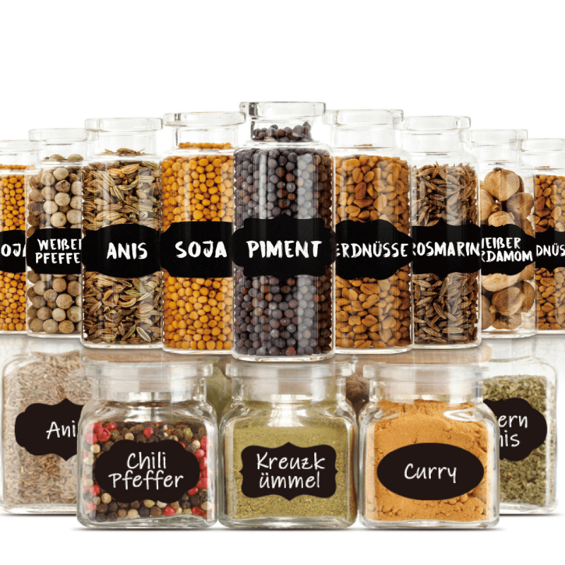 60pcs Waterproof Chalkboard Label Sticker for Kitchen & Spices