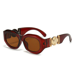 Jelly Frame Sunglasses UV400 Mod Metal Temple Props Glasses