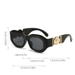 Jelly Frame Sunglasses UV400 Mod Metal Temple Props Glasses
