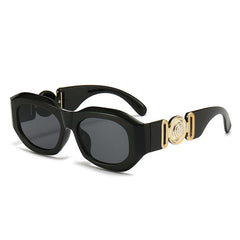 Jelly Frame Sunglasses UV400 Mod Metal Temple Props Glasses