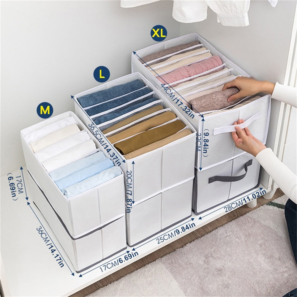 Wardrobe Clothes Organizer 9 Grids Drawer Organizers Foldable Closet Storage