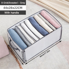Wardrobe Clothes Organizer 9 Grids Drawer Organizers Foldable Closet Storage