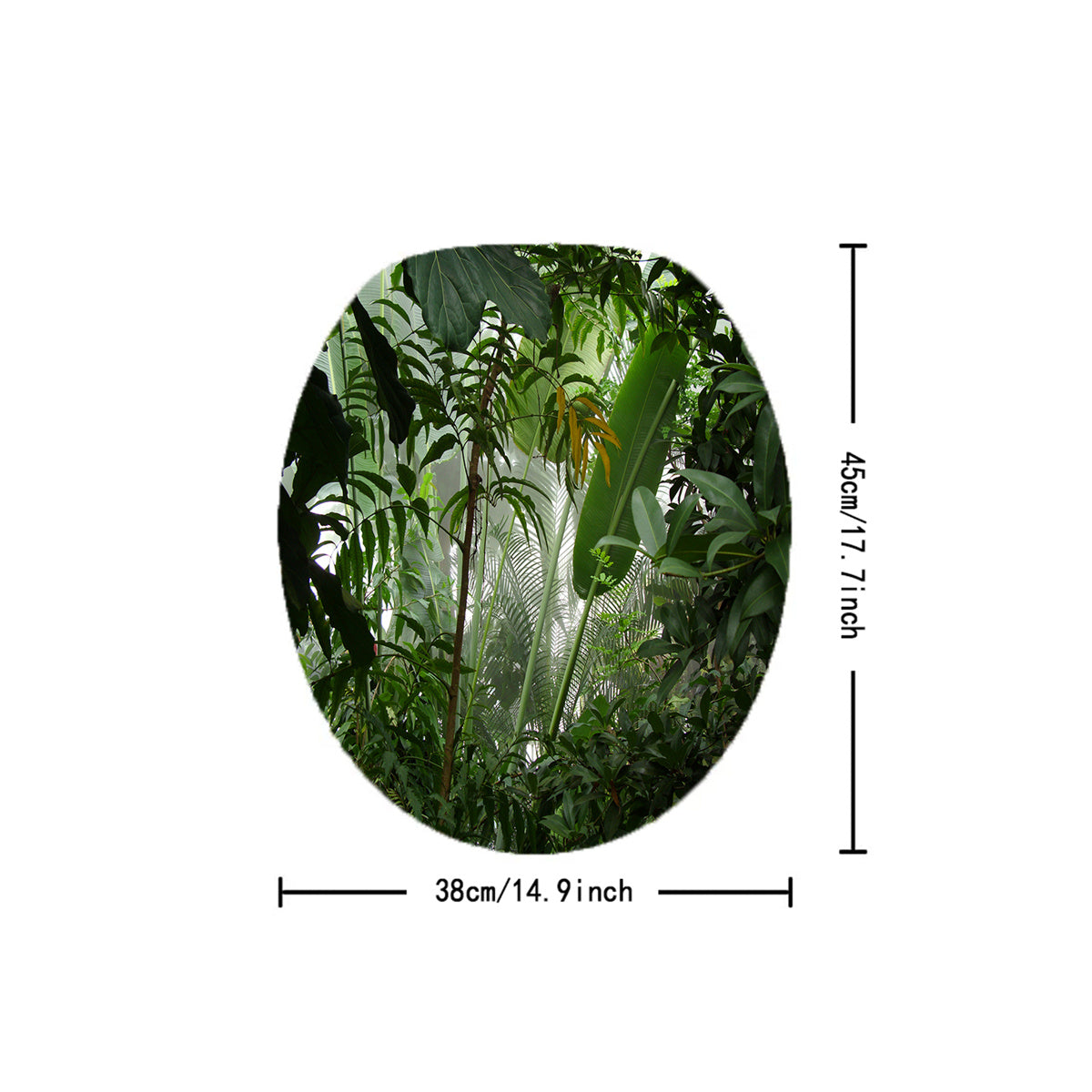 Tropical Botanical Shower Curtain Set with Bath Mat