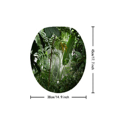 Tropical Botanical Shower Curtain Set with Bath Mat