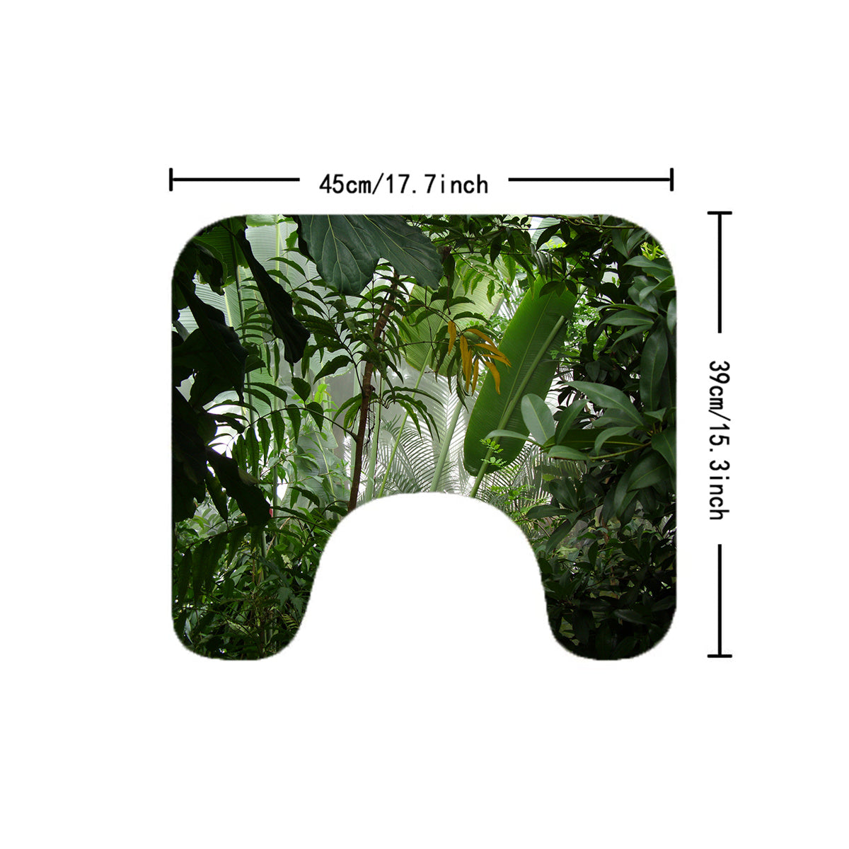 Tropical Botanical Shower Curtain Set with Bath Mat