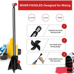2pcs Epoxy Resin Mixer Paddle for Efficient Mixing