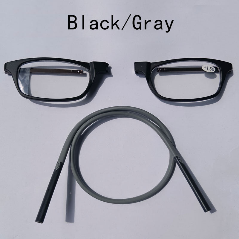Adjustable Lanyard Portable Magnetic Reading Glasses for Men and Women