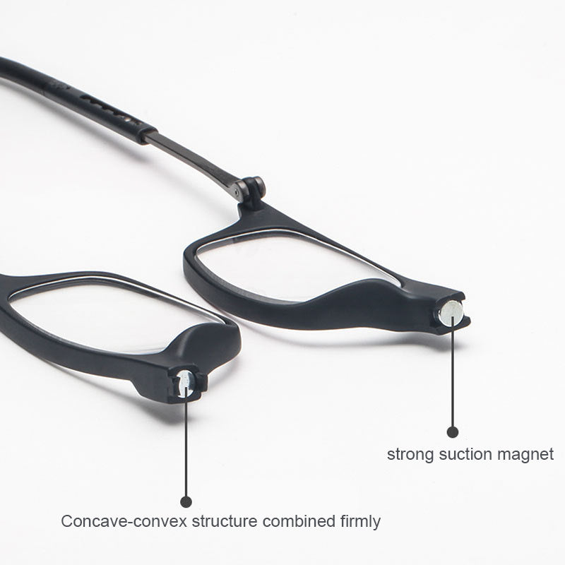 Adjustable Lanyard Portable Magnetic Reading Glasses for Men and Women