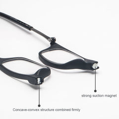 Adjustable Lanyard Portable Magnetic Reading Glasses for Men and Women