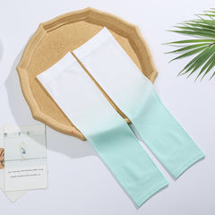 Gradient Ice Silk Arm Sleeves for Women UV Protection Cooling Comfortable