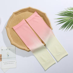 Gradient Ice Silk Arm Sleeves for Women UV Protection Cooling Comfortable