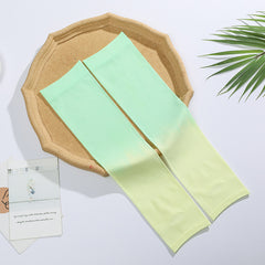 Gradient Ice Silk Arm Sleeves for Women UV Protection Cooling Comfortable