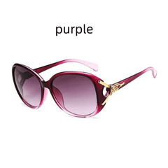 Oval Sunglasses Metal Charm Gradient Glasses UV400