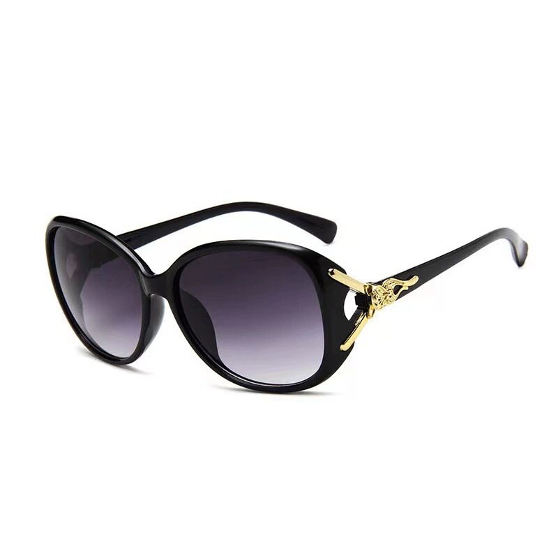Oval Sunglasses Metal Charm Gradient Glasses UV400