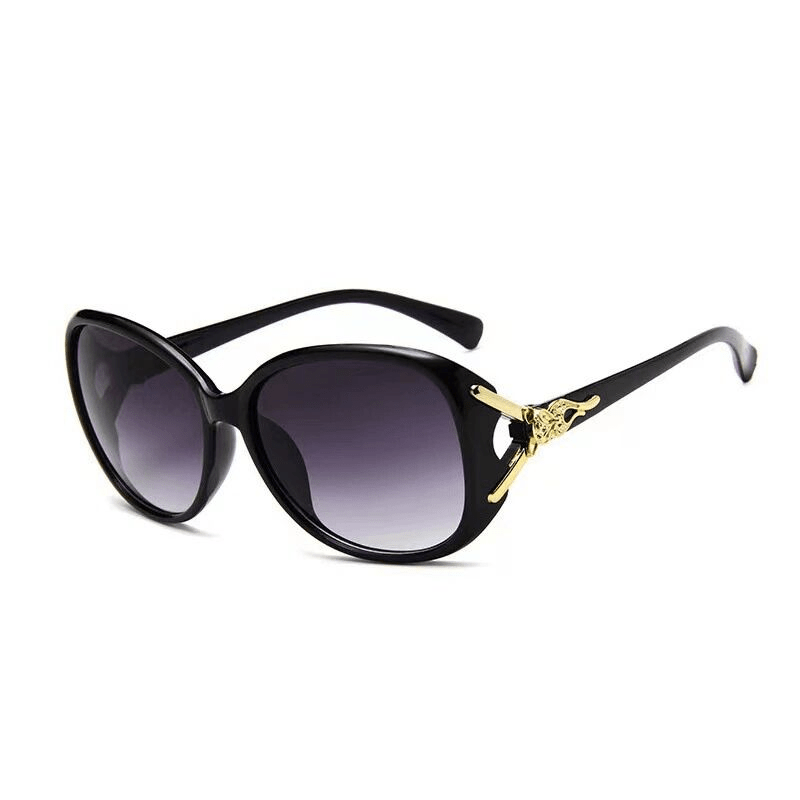 Oval Sunglasses Metal Charm Gradient Glasses UV400