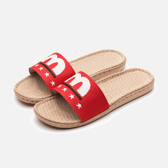 Men's Lightweight Linen Slippers Indoor Shoes