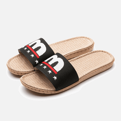 Men's Lightweight Linen Slippers Indoor Shoes
