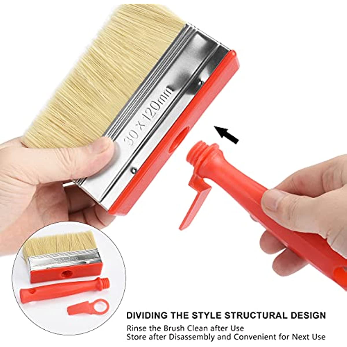 Oumuik Large Paint Brush 30 120 for Walls Doors Floors Wood Decoration