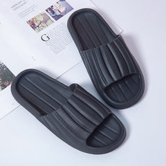 Women's Solid Slides Lightweight Open Toe Slip On Shoes
