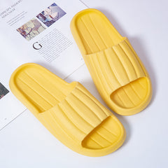 Women's Solid Slides Lightweight Open Toe Slip On Shoes