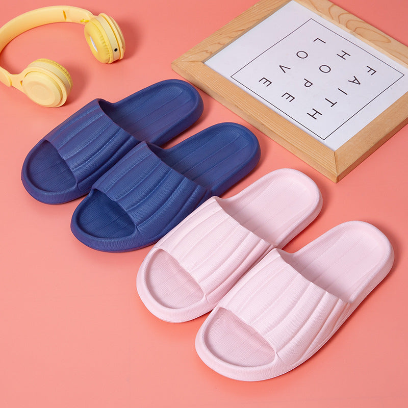 Women's Solid Slides Lightweight Open Toe Slip On Shoes