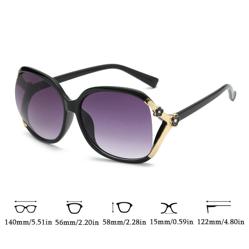 Camellia Round Sunglasses UV400 Hollow Out Glasses