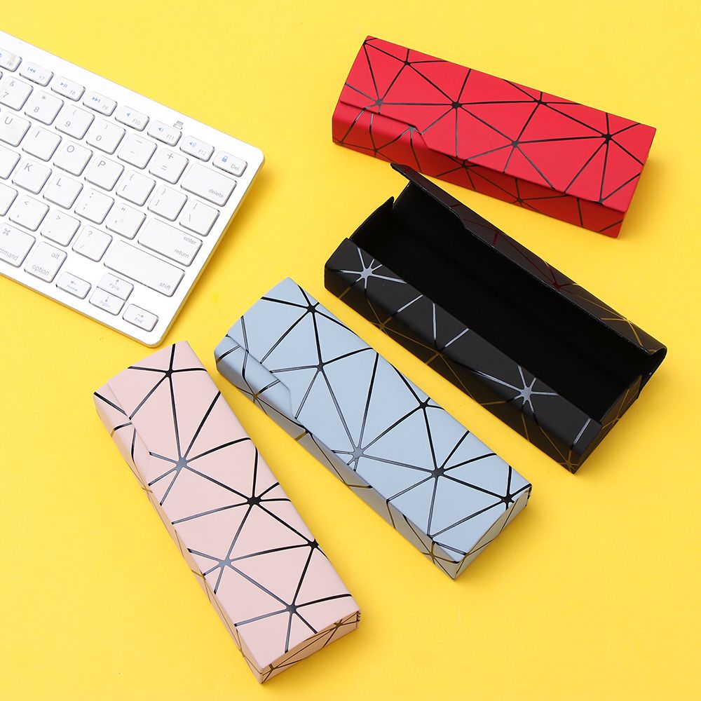 Geometric Glasses Case Sunglasses Reading Glasses Storage Box