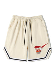 Men's Stripe Comfy Shorts with Elastic Waist for Summer