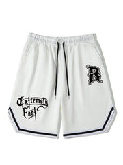 Fast Stripe Comfy Men's Shorts Elastic Waist Drawstring