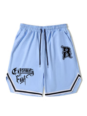 Fast Stripe Comfy Men's Shorts Elastic Waist Drawstring