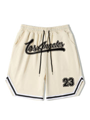 LA 58 Stripe Comfy Shorts Men's Elastic Waist Drawstring S