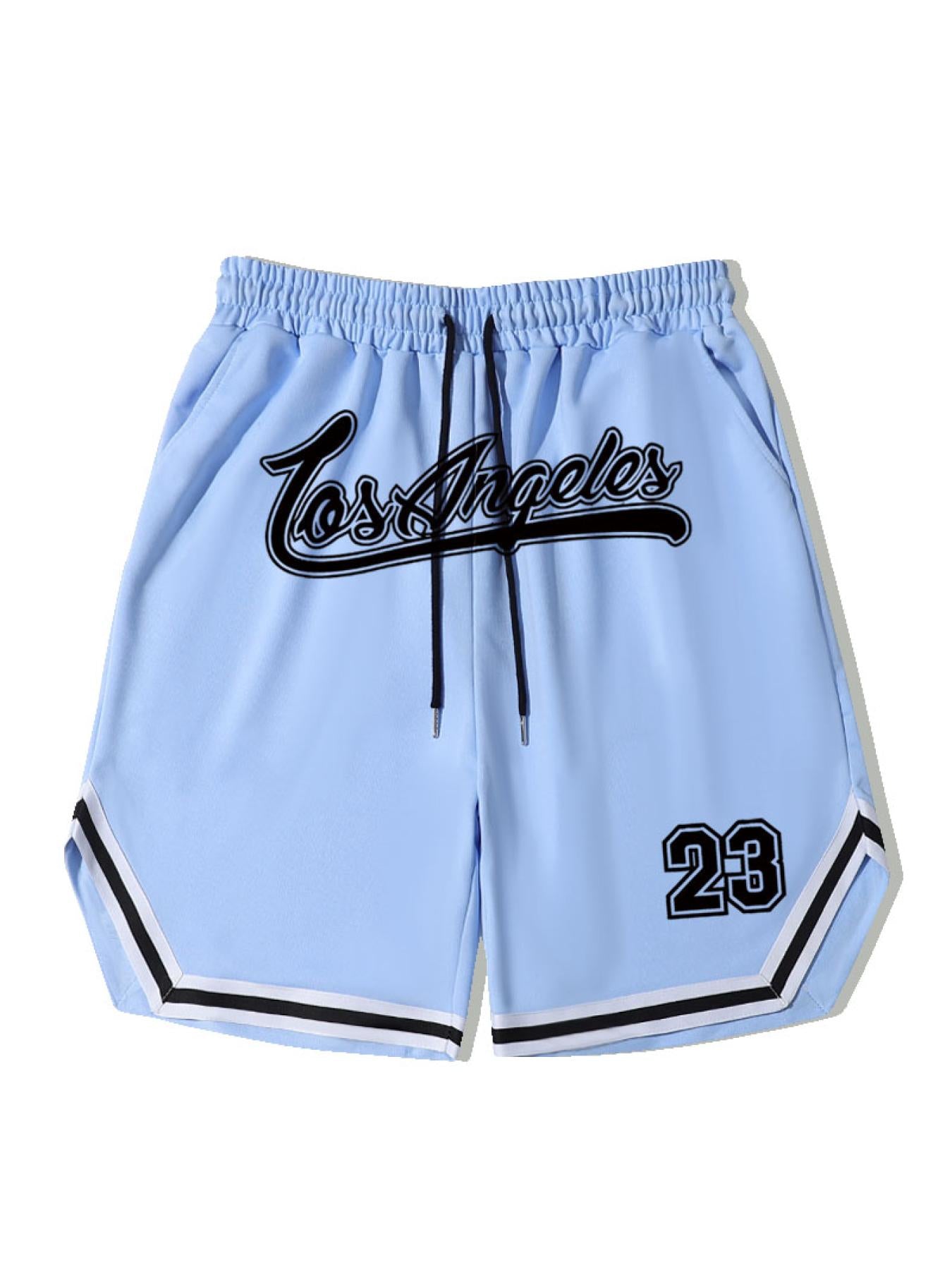 LA 58 Stripe Comfy Shorts Men's Elastic Waist Drawstring S