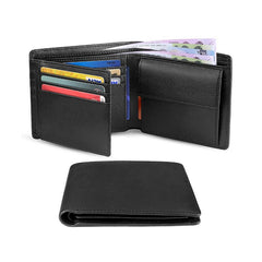 Men's RFID Leather Wallet Slim Card Slot Coin Pocket Money Clip