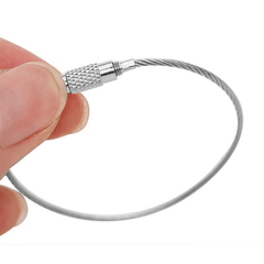 5pcs Stainless Steel Keychain Cable Rope for Hiking